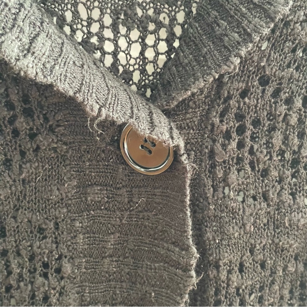 PINK Republic Women's Black Open-Knit Sweater - Picture 5 of 6